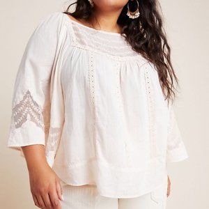 Valentina Peasant Blouse Anthropologie Plus Size